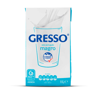 Leite UHT Gresso Magro 1L
