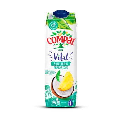Néctar Light Compal Vital Ananás e Coco 1L