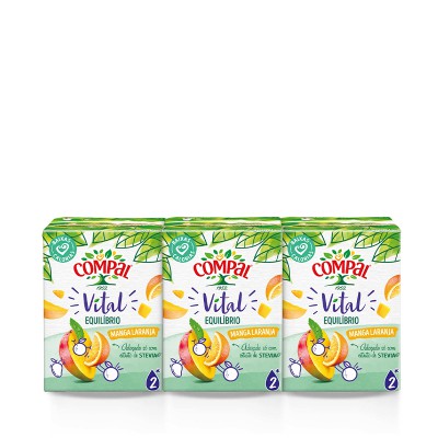 Néctar Compal Vital Manga e Laranja 3X0.20L