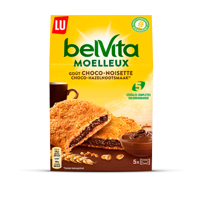 Belvita Recheadas Chocolate e Avelãs 253g