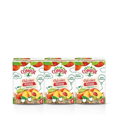 Néctar Compal Clássico Pêssego 6X0.20L